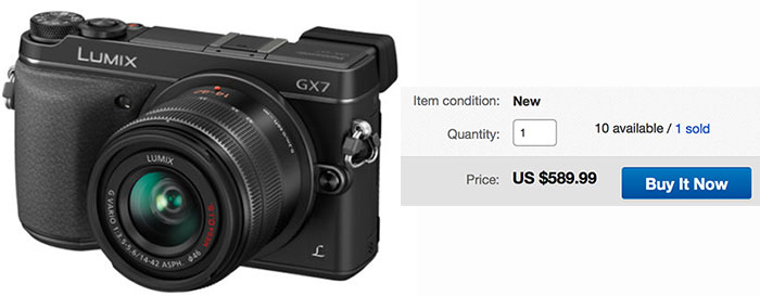 Panasonic GX7 price drops further: $589 with kit lens. – 43 Rumors