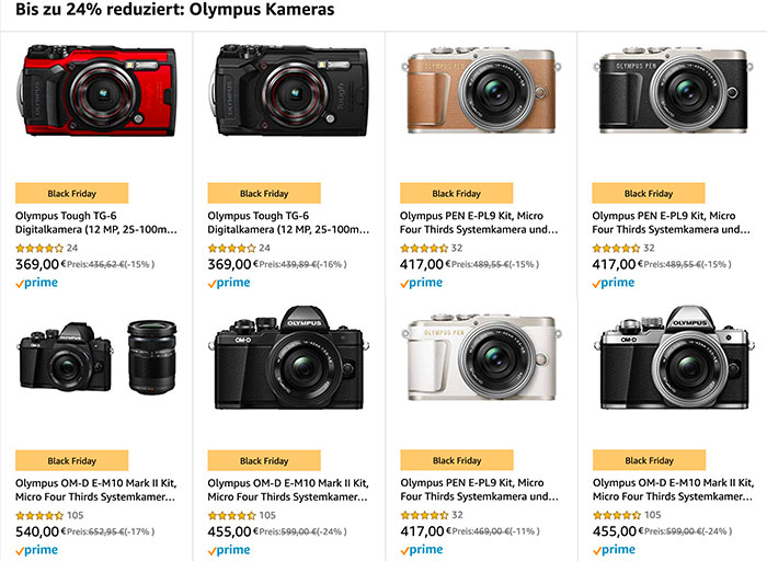 Today only: Up to 24% off on Olympus cameras at Amazon Germany and Up ...