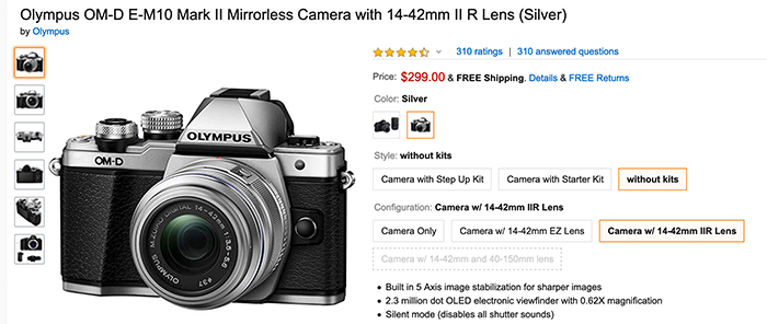 Double Deal at Amazon: E-M10II with lens for $299 and G7 with two ...